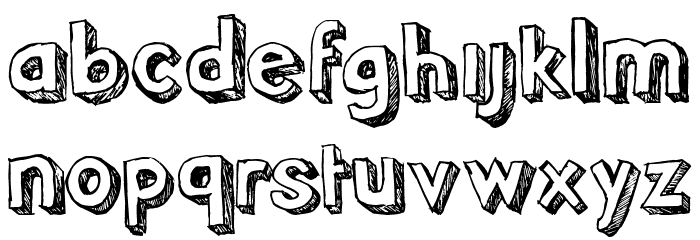 Pointy Font LOWERCASE