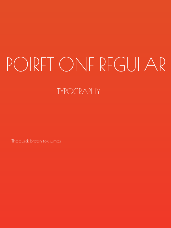Poiret One Regular Poster