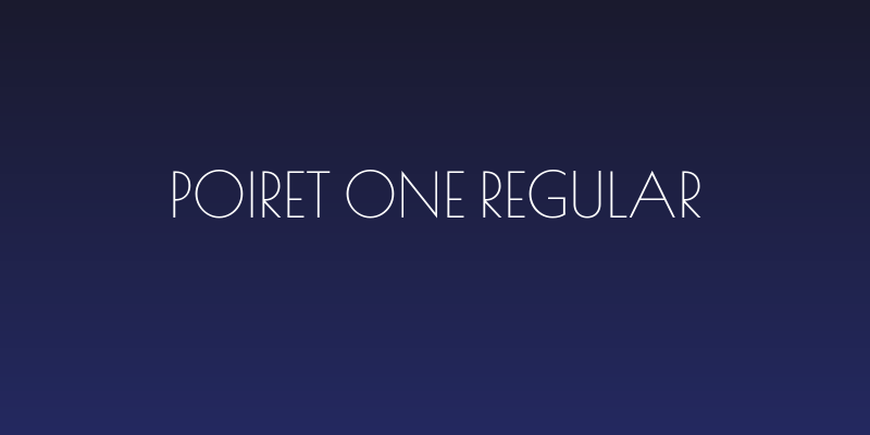 Poiret One Regular Social Header