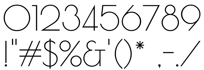 Poiret One Font OTHER CHARS