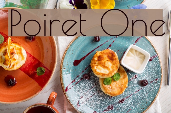 Poiret One Font examples