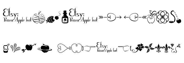 Poison Apple Ornaments 1 Font OTHER CHARS