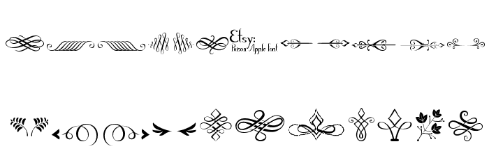 Poison Apple Ornaments 1 Font LOWERCASE