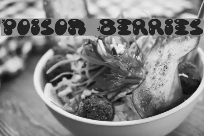 Poison Berries Font examples