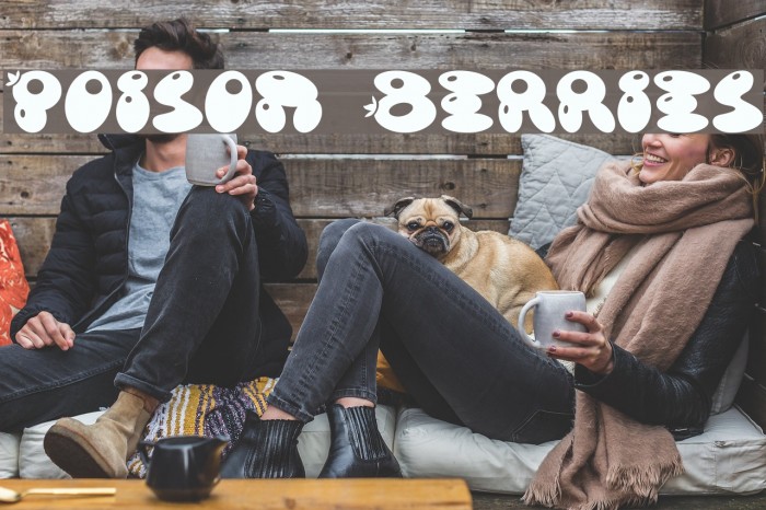 Poison Berries Schriftart examples