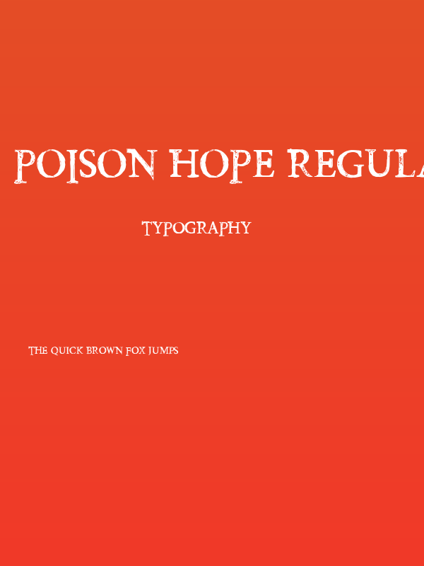 Poison Hope Regular Poster