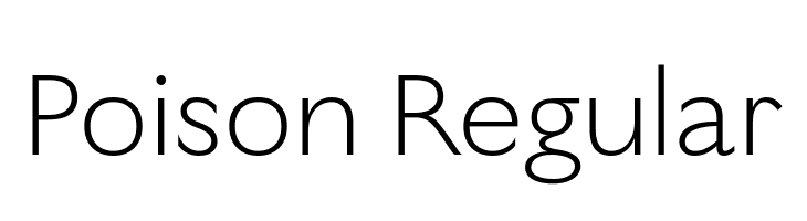 Poison Regular  免费字体下载