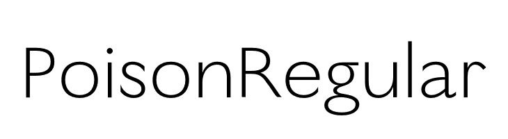 Poison Regular  Frei Schriftart Herunterladen