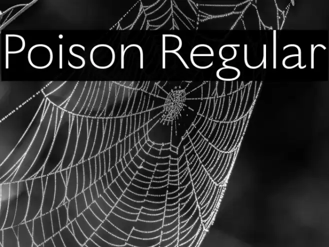 Poison Regular Font examples