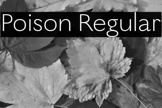 Poison Regular Font examples