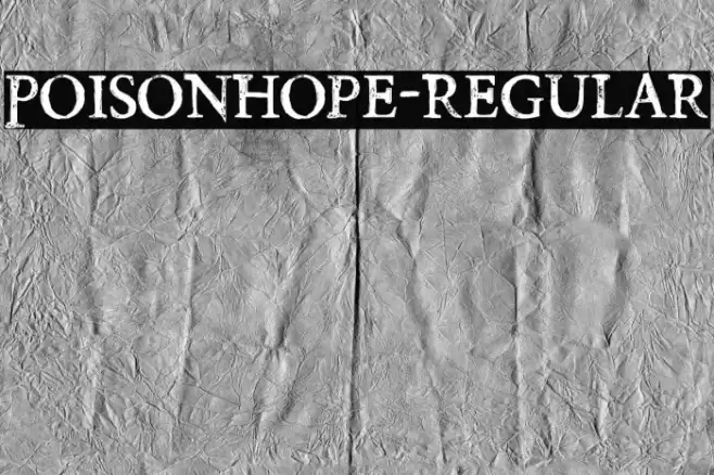 PoisonHope-Regular خط examples