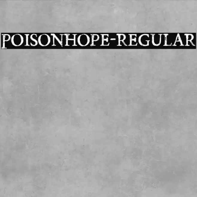 PoisonHope-Regular خط examples