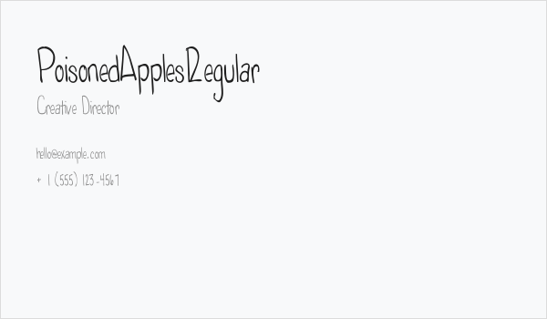 PoisonedApplesRegular Business Card