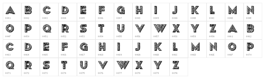 Poitrine Regular Character Map
