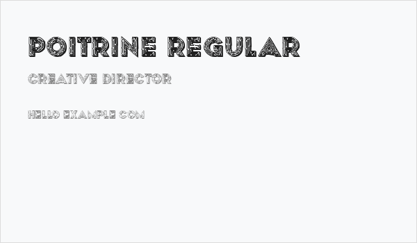 Poitrine Regular Business Card
