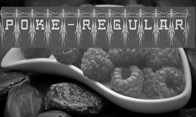 Poke-Regular Font examples