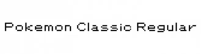 Pokemon Classic Regular  les polices de caractères gratuit tlcharger