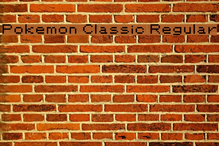 Pokemon Classic Regular Font examples