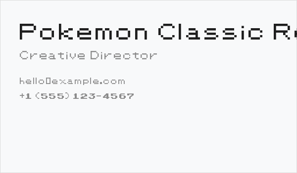 Pokemon Classic Regular Business Card