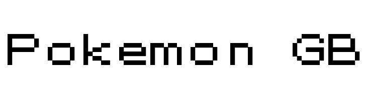 Pokemon GB Font