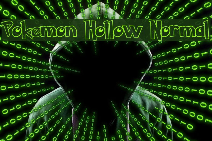 Pokemon Hollow Normal Font examples