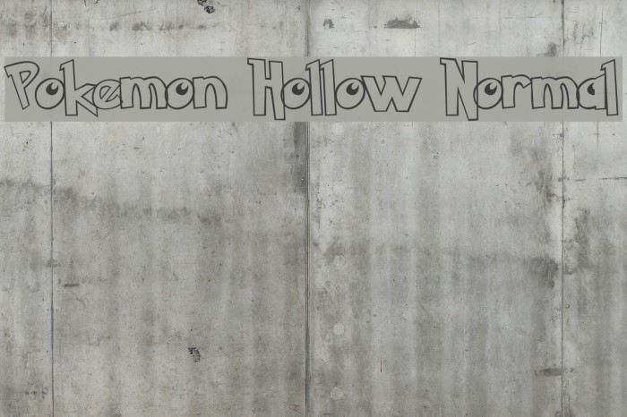 Pokemon Hollow Normal Font examples