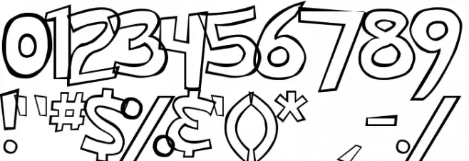 Pokemon  Hollow Font OTHER CHARS