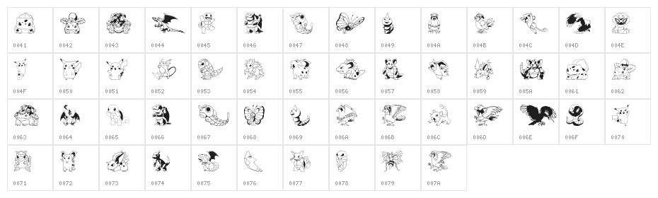 Pokemon Kiddy Ding Character Map