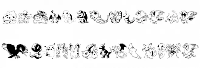 Pokemon Kiddy Ding Font LOWERCASE