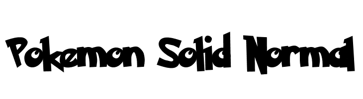 Pokemon Solid Normal  フリーフォントのダウンロード