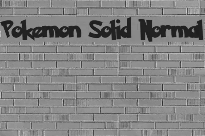 Pokemon Solid Normal Font examples