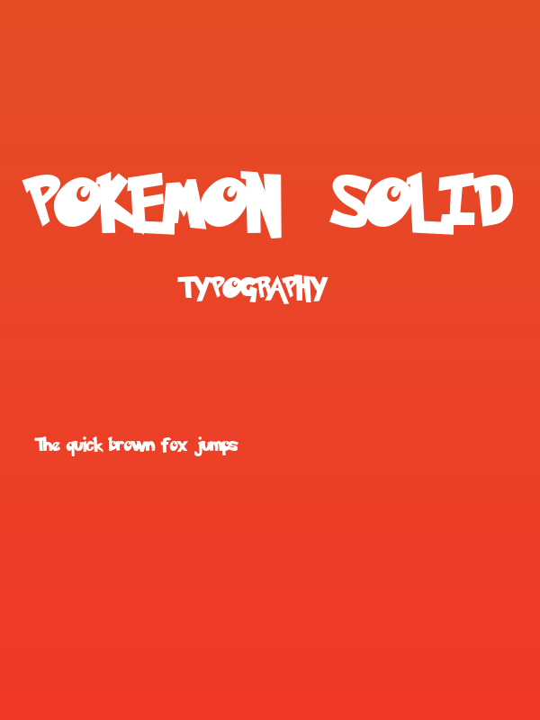 Pokemon  Solid Poster
