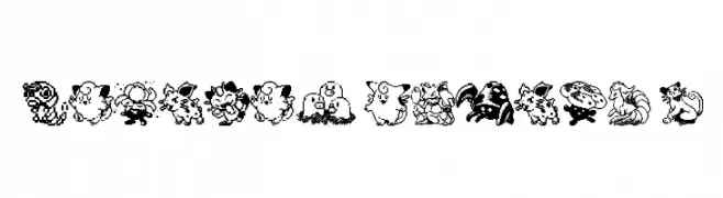 Pokemon pixels 1  Frei Schriftart Herunterladen