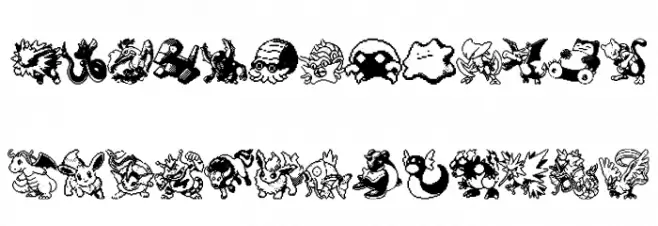 Pokemon pixels 2 フォント 大文字