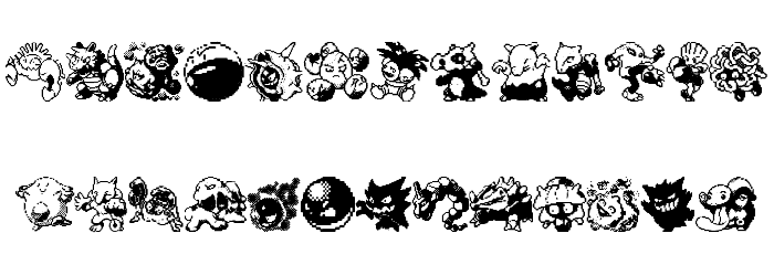 Pokemon pixels 2 Font LOWERCASE