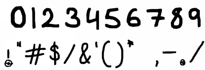 Pokemon ! Font OTHER CHARS