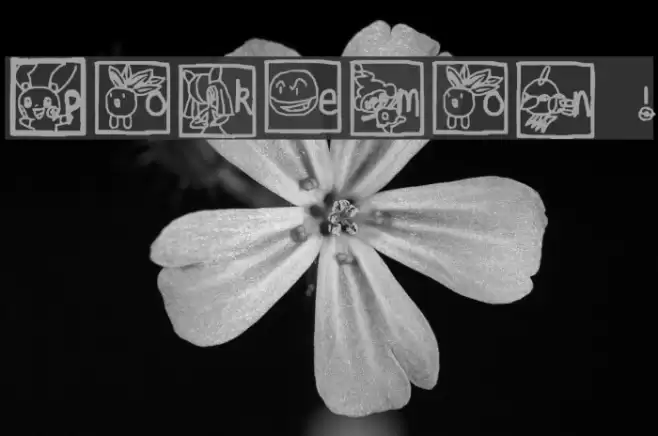 Pokemon ! Font examples