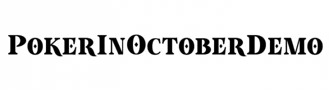 Poker In October Demo  免费字体下载