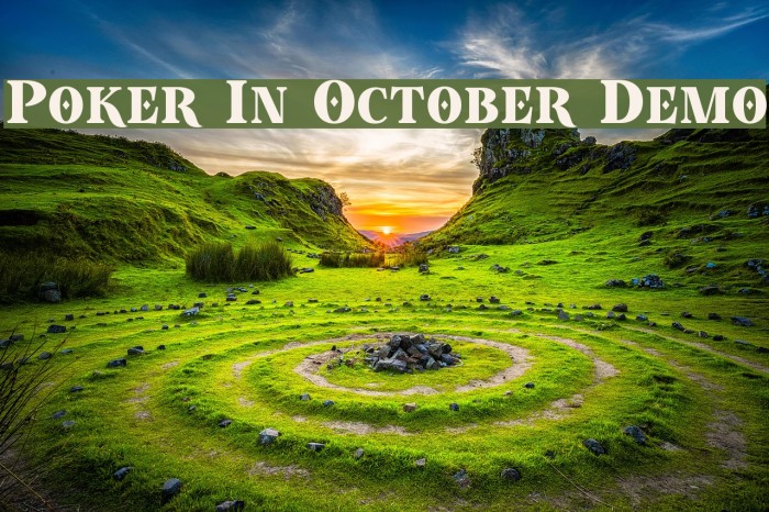 Poker In October Demo Font examples