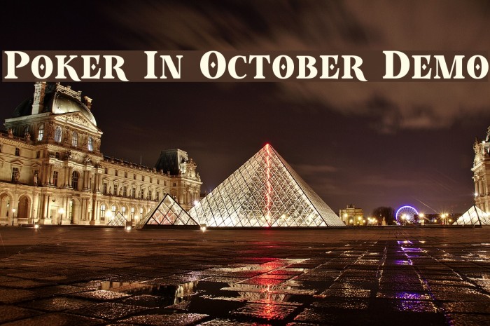 Poker In October Demo Font examples