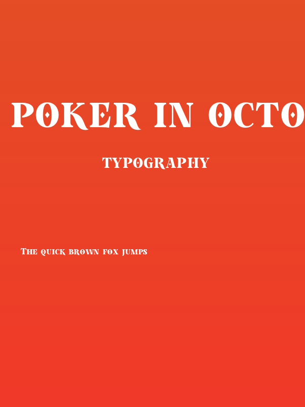 Poker In October Demo Poster