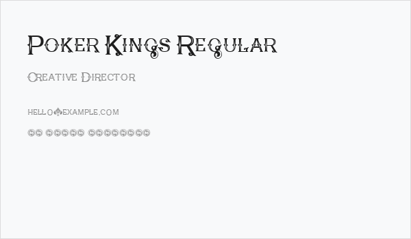 Poker Kings Regular Business Card