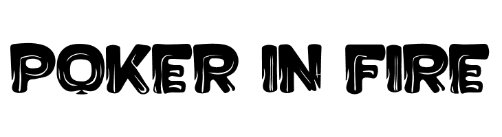 Poker in Fire  Free Fonts Download