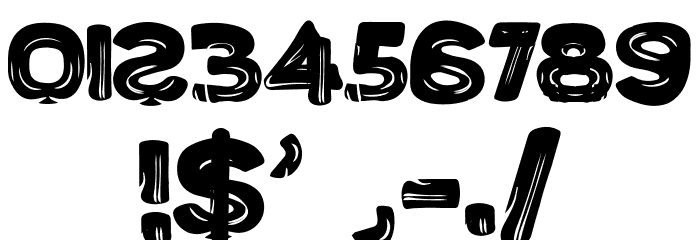 Poker in Fire Font OTHER CHARS