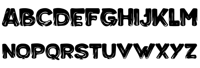 Poker in Fire Font LOWERCASE