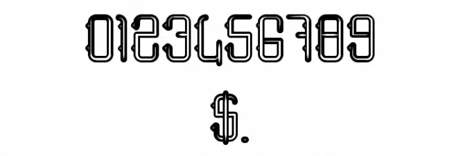 Poker style Font OTHER CHARS