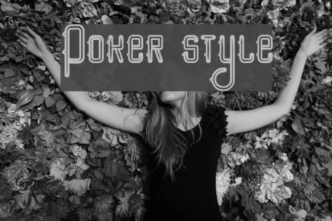 Poker style Font examples