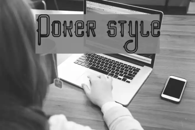 Poker style Font examples