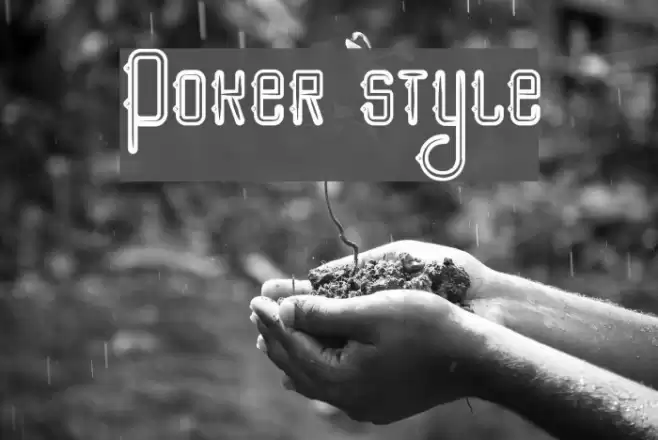 Poker style Font examples