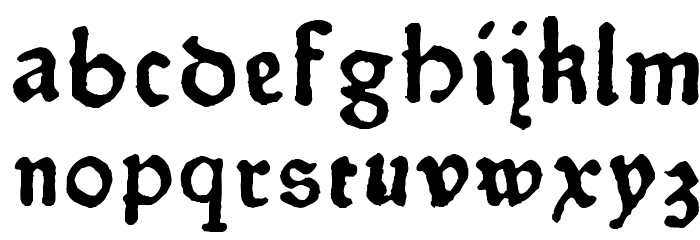 Pokoljaro Font LOWERCASE